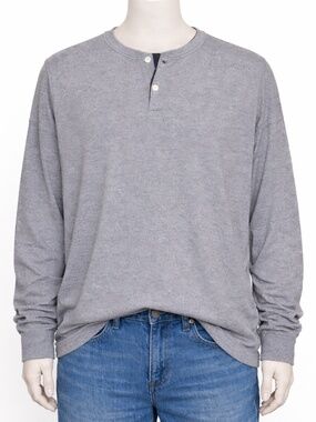 Polo Ralph Lauren Gray Henley Men’s XXL Shirt Long Sleeve Cotton Casual 2 Button